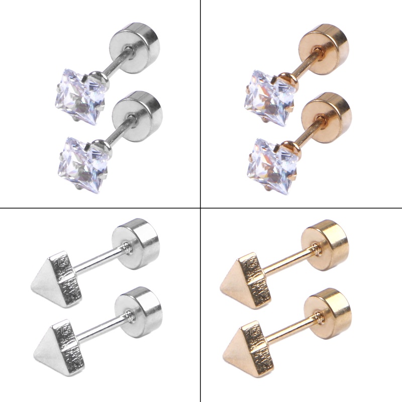 Set 18 Cặp Bông Tai Trăng Sao Bằng Thép Không Gỉ Cho Nam Và Nữ