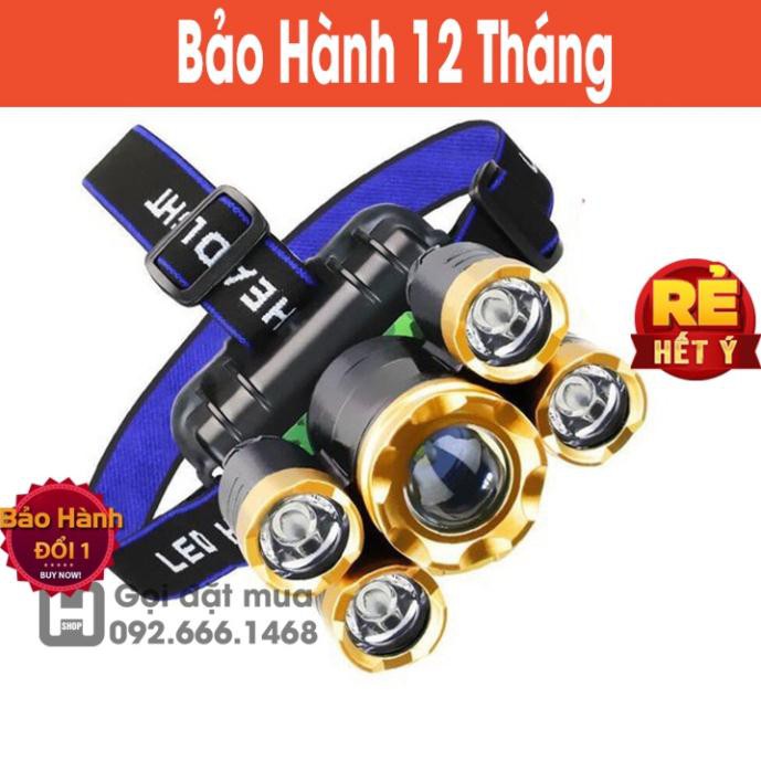 [BẢO HÀNH 12 THÁNG] ĐÈN BIN ĐỘI ĐẦU ĐEO TRÁN SIÊU SÁNG 5 BÓNG LED CHÍNH HÃNG [BẢO HÀNH 12 THÁNG]