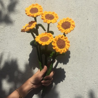 Hoa hướng dương bằng len handmade