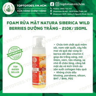 Sữa rửa mặt tạo bọt Natura Siberica Wild Berries Foaming Mousse dưỡng da trắng hồng