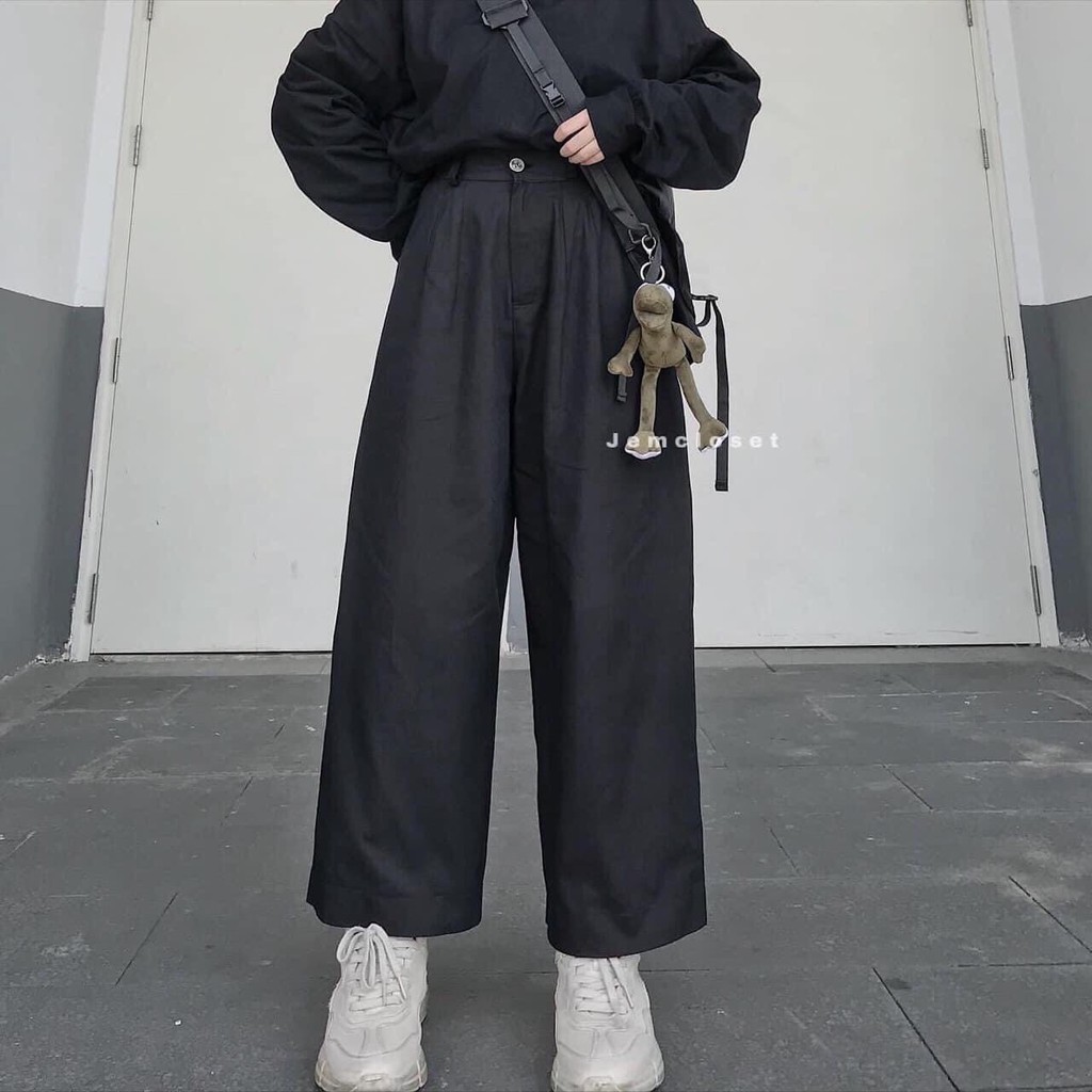 Set áo nỉ trơn quần kaki suông/ Set đồ áo nỉ trơn cùng quần kaki suông cho nữ trẻ trung năng động | BigBuy360 - bigbuy360.vn