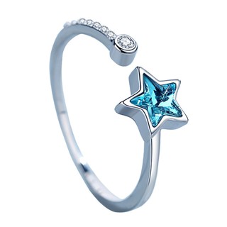 Nhẫn bạc Blue Star Nhẫn bạc Tiệm bạc 21Centimeters