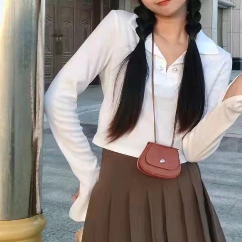 Túi đeo chéo mini IELGY màu đỏ dễ thương cho nữ