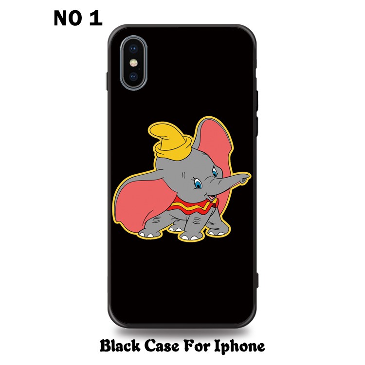 Dễ thương Dumbo voi cặp đôi iPhone 6 6s 5 5s AS 7 Plu X 12 mini Pro X Max Xr mềm cover Tpus Silicoe Case