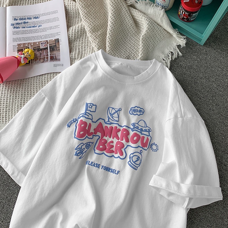 NRVP Áo Thun Nữ Cổ Tròn Ngắn Tay Thời Trang Mùa Hè Phong Cách Hàn Quốc 2022