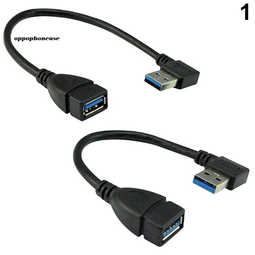 Set 2 Dây Cáp Nối Dài Usb 3.0 Góc / Mở Rộng