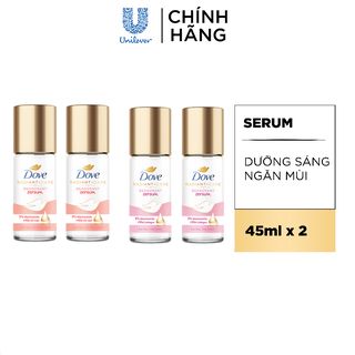Combo 2 Lăn khử mùi tinh chất serum cao cấp Dove với 3% Niacinamide dưỡng da sáng mịn đều màu 45ml không khác lăn nách