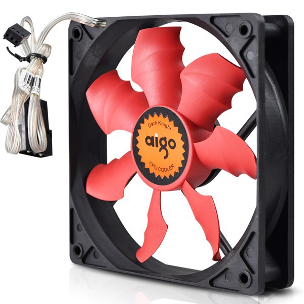 Quạt Tản Nhiệt Máy Tính AIGO X6 (RED FAN).Hàng Chính Hãng Mai Hoàng gió cực mạnh kèm ốc vít đầy đủ