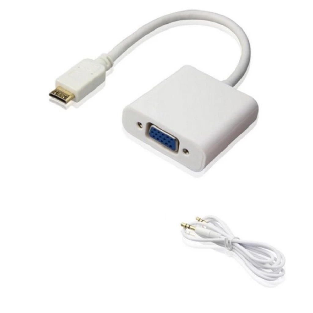 Cáp chuyển đổi Mini HDMI sang VGA có âm thanh HDMI To VGA Adapter -dc936