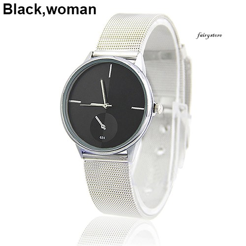 Đồng Hồ Analog Máy Quartz Dây Lưới Kiểu Dáng Thời Trang