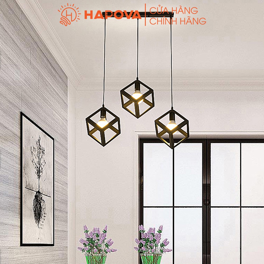Đèn Thả trần, Đèn thả bàn ăn HAPOVA hình lập phương HAPOVA AGATHA 0068/1