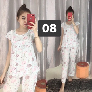 Đồ bộ lanh tay bèo quần dài