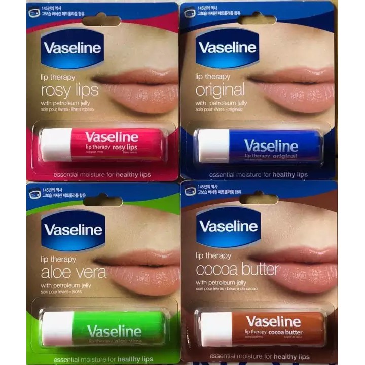 Dưỡng môi Vaseline mềm mịn chống khô nứt và thâm môi dạng hũ và thỏi | Thế Giới Skin Care
