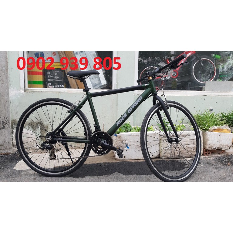 ROCK SPRING  3 dĩa 7 líp khung sườn nhôm Xe đạp nội địa Nhật ROCK SPRING bánh 700C 3 dĩa 7 líp khung sườn nhôm