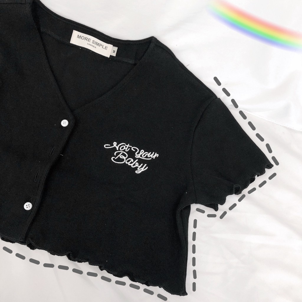 Áo croptop tay ngắn form rộng BABY ulzzang (ẢNH THẬT)