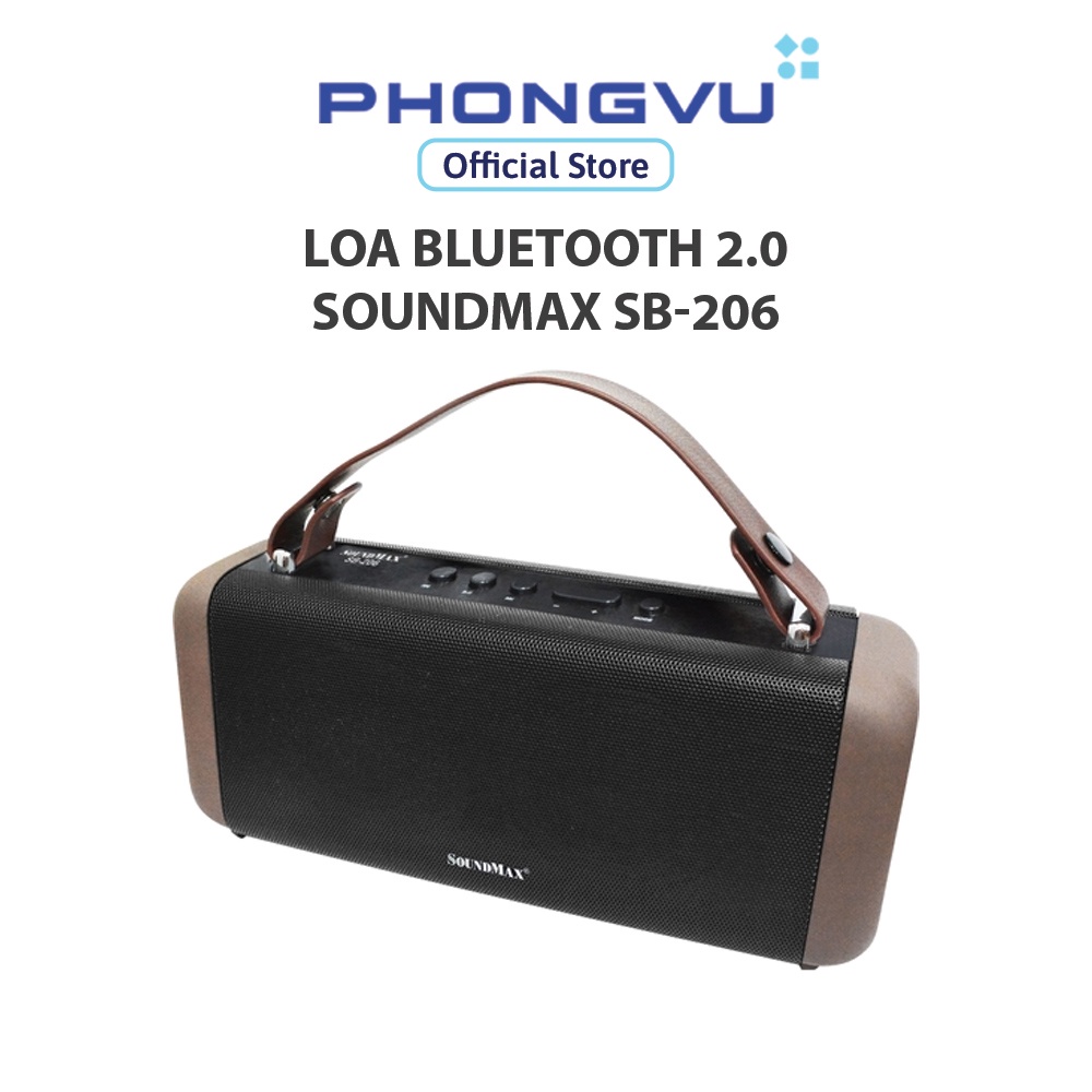 Loa bluetooth 2.0 SoundMAX SB-206 (Đen) - Bảo hành 12 tháng