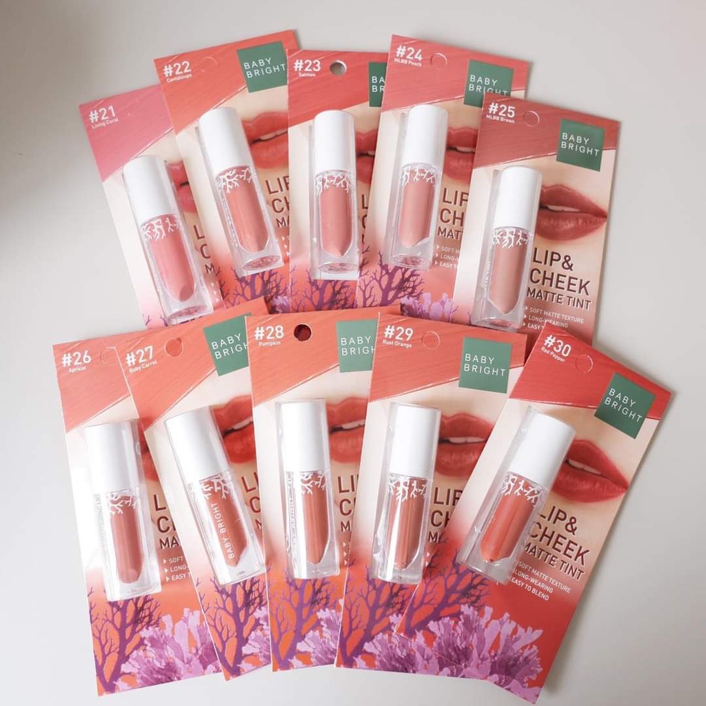 Son Kem Lì Baby Bright Lip And Cheek Matte Tint Thái Lan Full 20 Màu