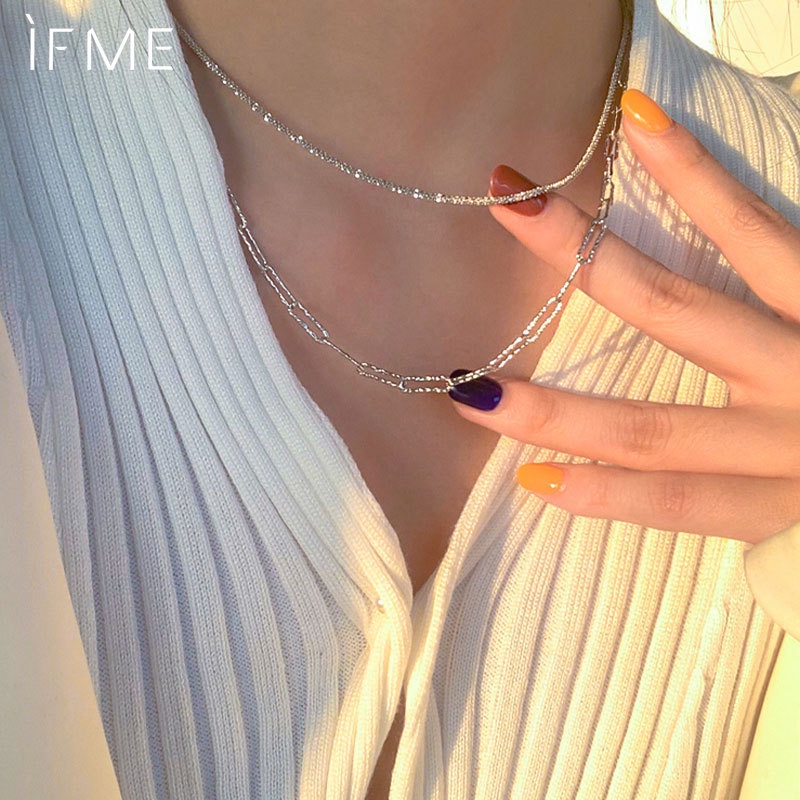 IF ME Bộ 2 Vòng Cổ Choker Kiểu Dáng Đơn Giản Thời Trang