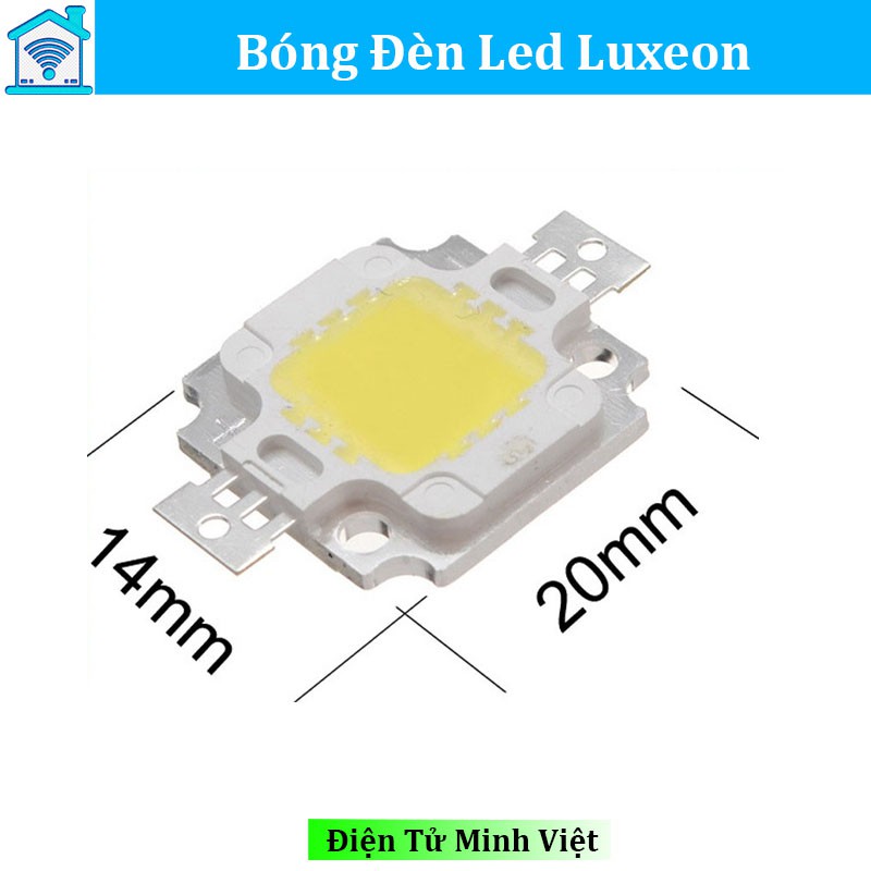 Bóng Đèn Led Luxeon 10W Sáng Trắng - Chip Led Trắng 6000K 9-12VDC Siêu Sáng