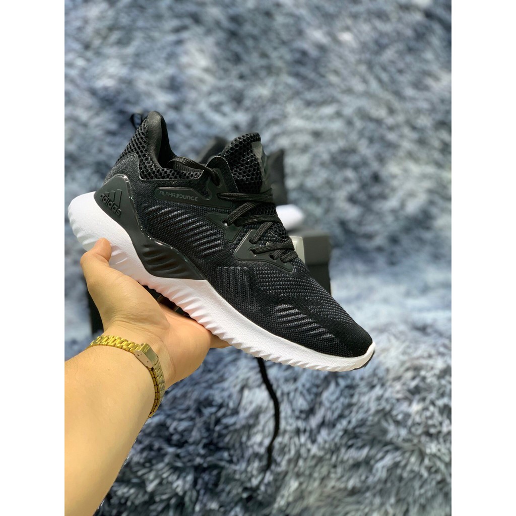 [ ẢNH + VIDEO THẬT]- Alpha Bounce 2018 Đen Trắng Số 1 Giày Chạy Bộ, Tập Gym / Phù Hợp Cả Nam nữ /Giày Thể Thao Cao Cấp