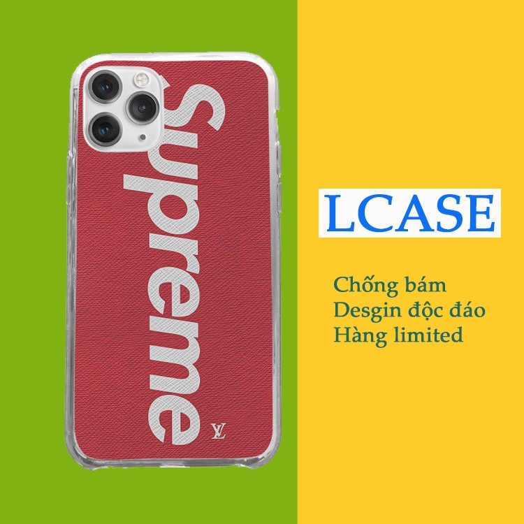 Vỏ ốp hàng hiệu iphone logo supeme Ốp dẻo đẹp hanoi Iphone 7/8/8Plus/X/Xs/Xs Max/11/11 Promax/12/12 Promax SUPPOD00501