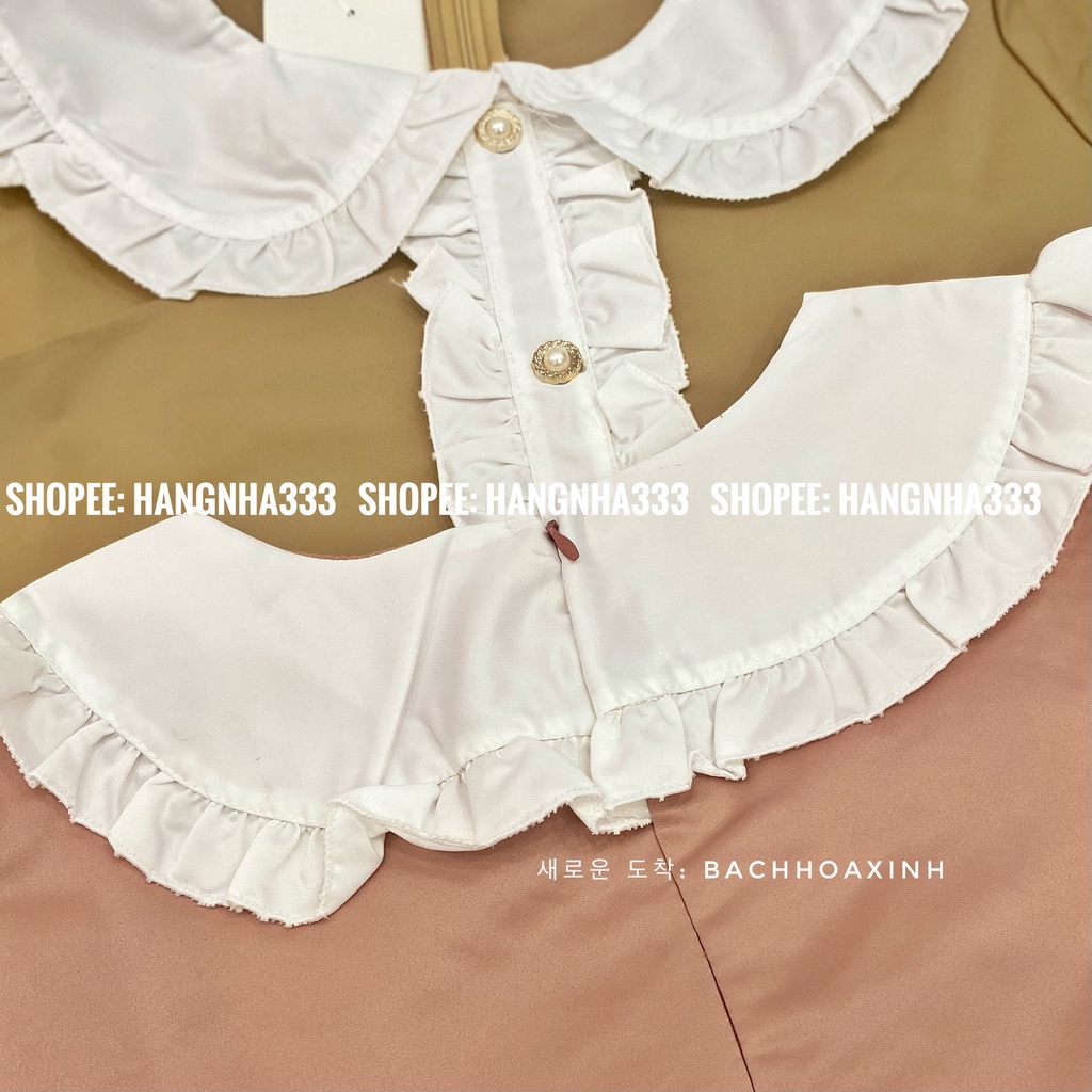 Set Quần short + Áo tay ngắn viền bèo tiểu thư sang chảnh Ulzzang basic trendy