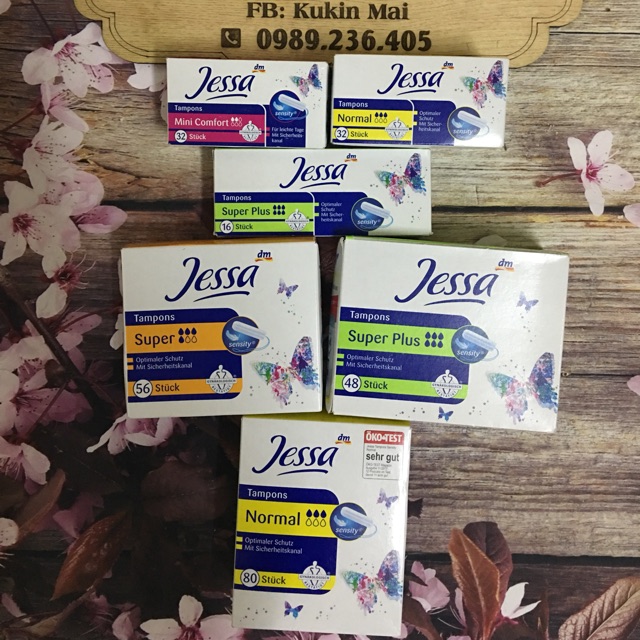 Băng vệ sinh Tampon Jessa 🇩🇪 Xách tay Đức 🇩🇪