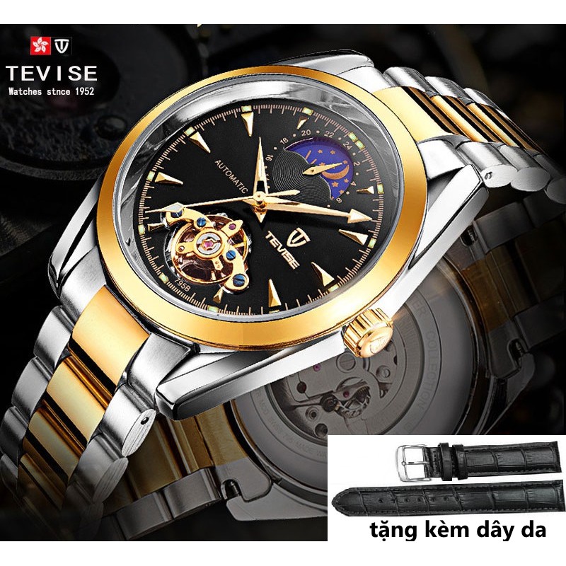 đồng hồ cơ nam tự động automatic tevise
