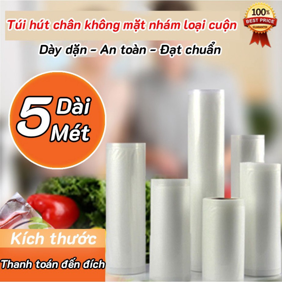 Túi Hút Chân Không 1 Mặt Nhám Cuộn B2D-Roll. Dùng Để Bảo Quản, Nâng Cao Giá Trị Sản Phẩm. Thương hiệu SGE Thailand !! f