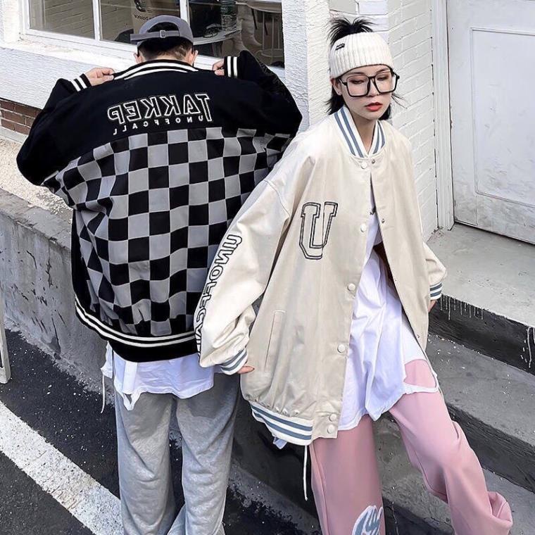 Áo Bomber, Áo Khoác TAKKEP CARO Form Rộng Cực Hot Ulzzang Unisex