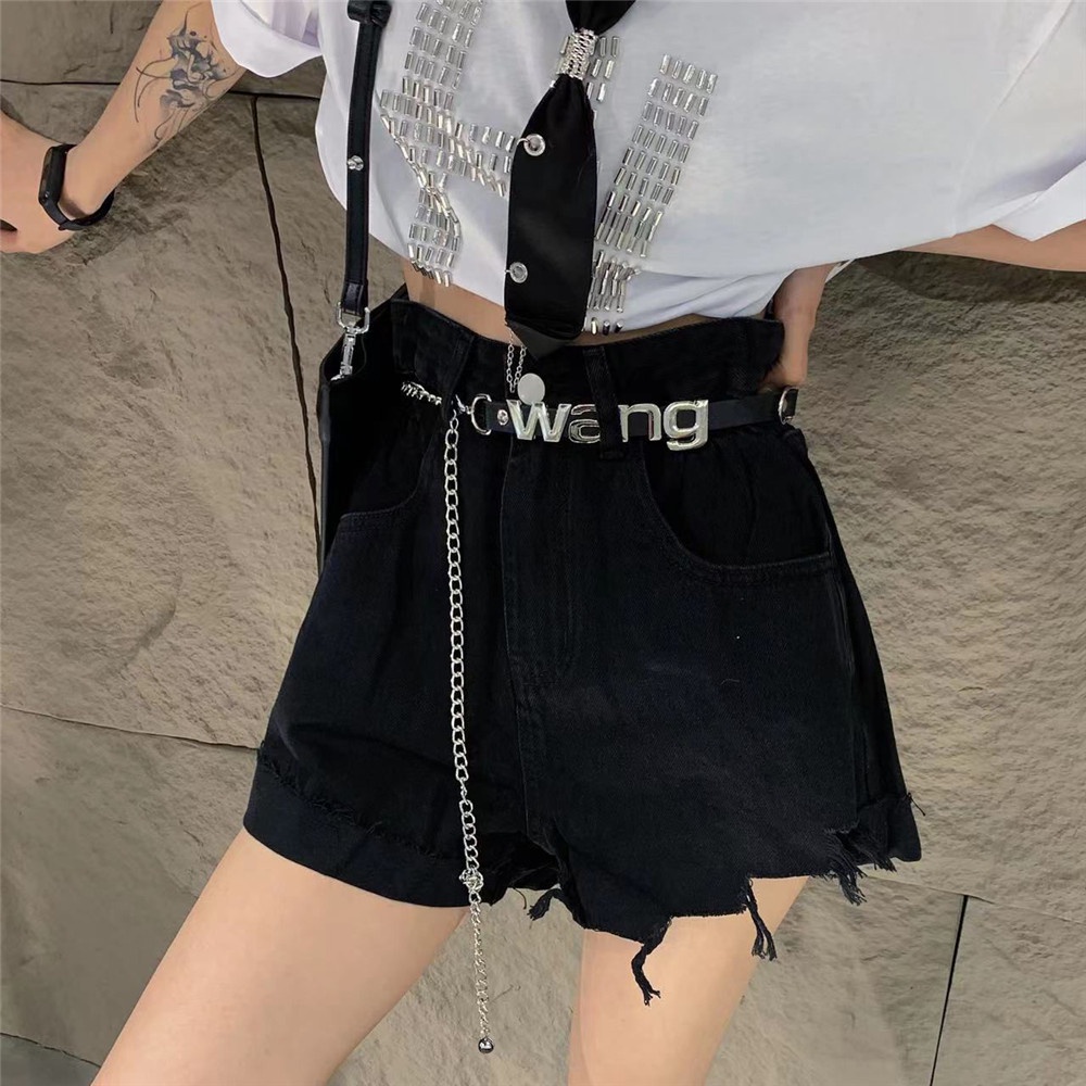 Dây Xích Kim Loại Đeo Thắt Lưng In Chữ Happy Wang