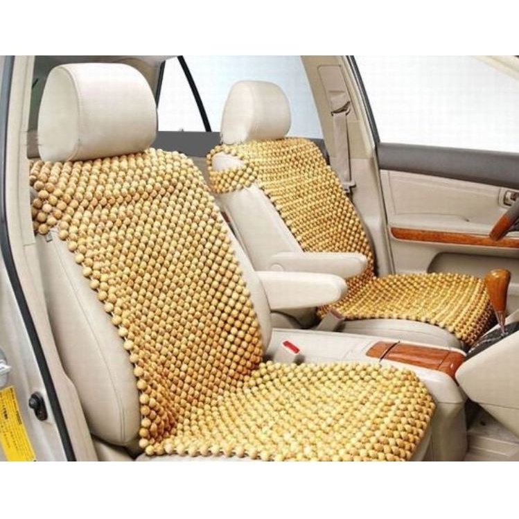 Lót Ghế Ô Tô Hạt Gỗ Chống Mỏi Lưng, Thoáng Mát Cao Cấp