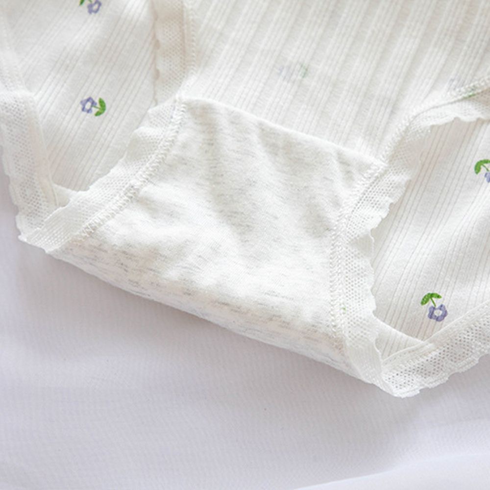 Quần lót mềm mại thoáng khí in họa tiết caro đính nơ phong cách Hàn Quốc cho nữ BACK2LIFE