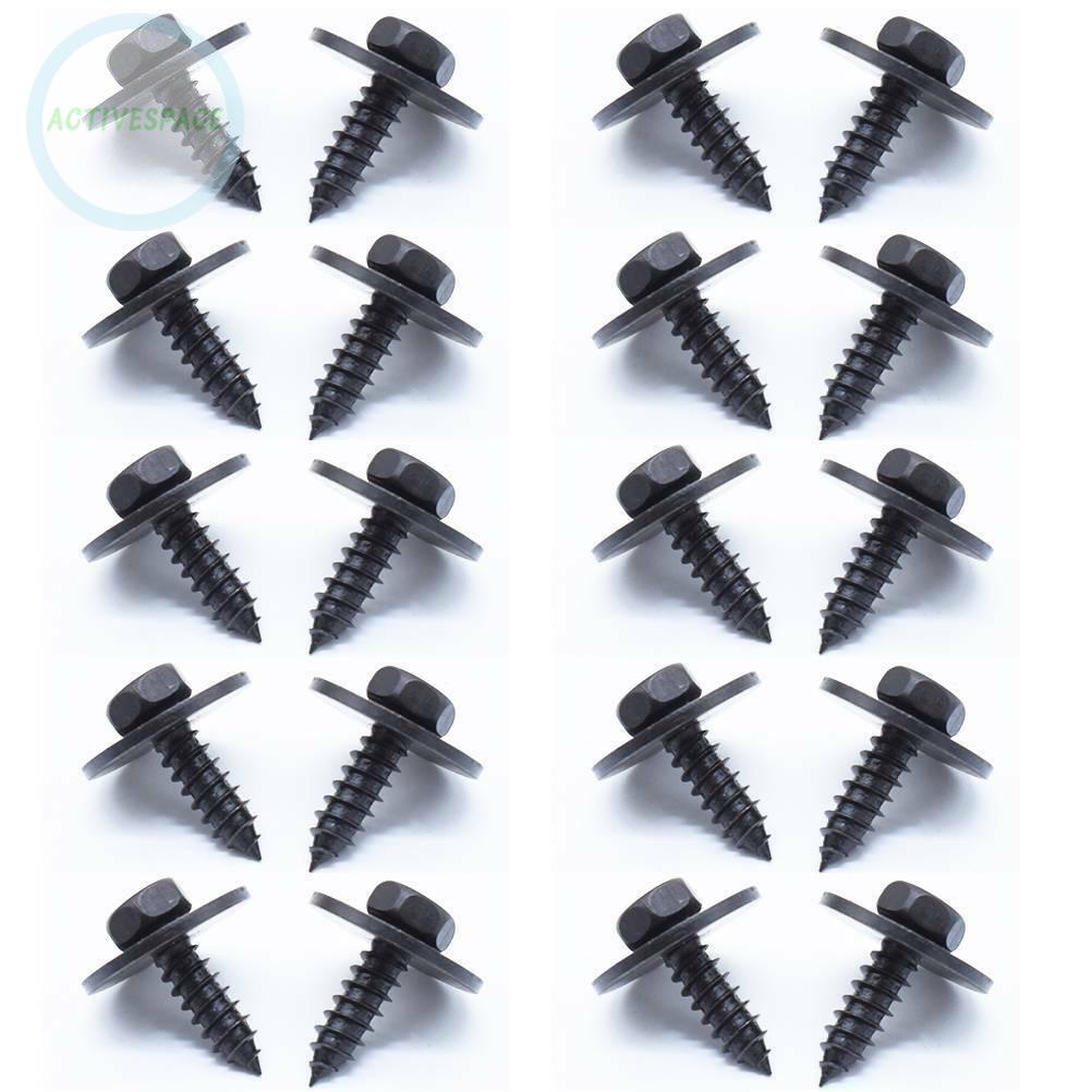 Hex Head Screw Shield Trim Clip For BMW Car Liner 07147129160 Metal Black