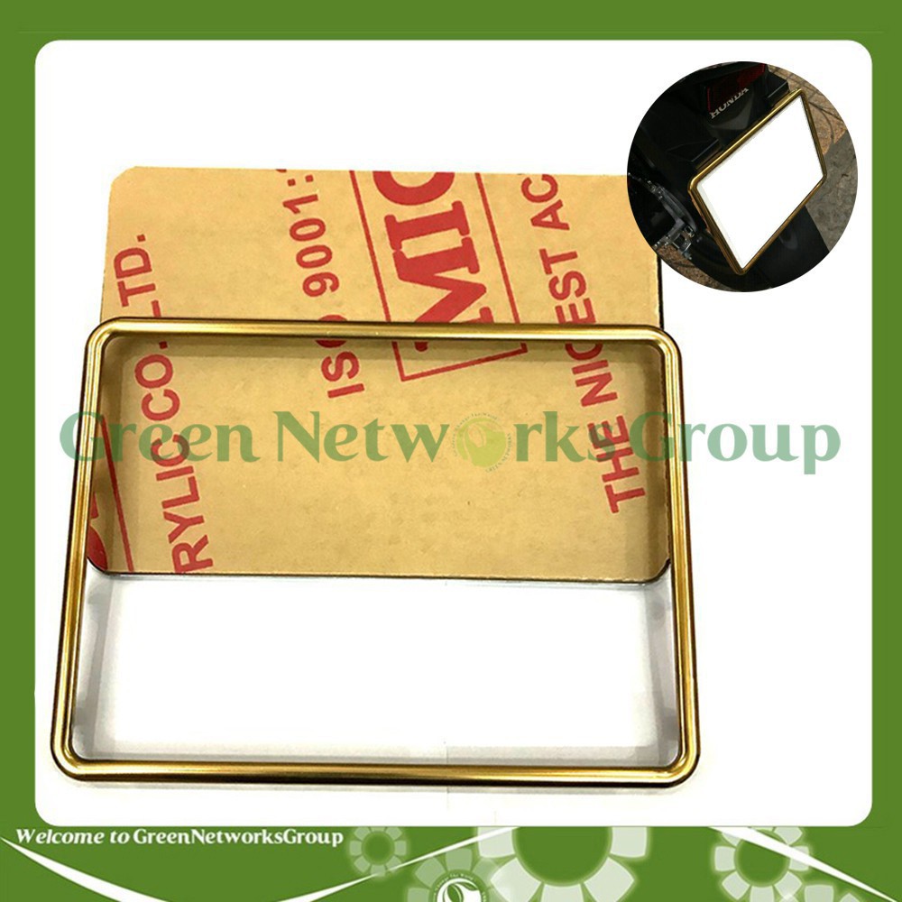 Khung biển số titan xi vàng mica GreenNetworks