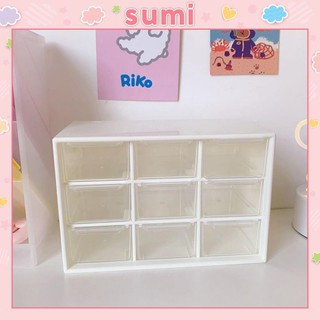 Hộp đựng đồ mini 9 ngăn để bàn lưu trữ đồ cá nhân Sumi