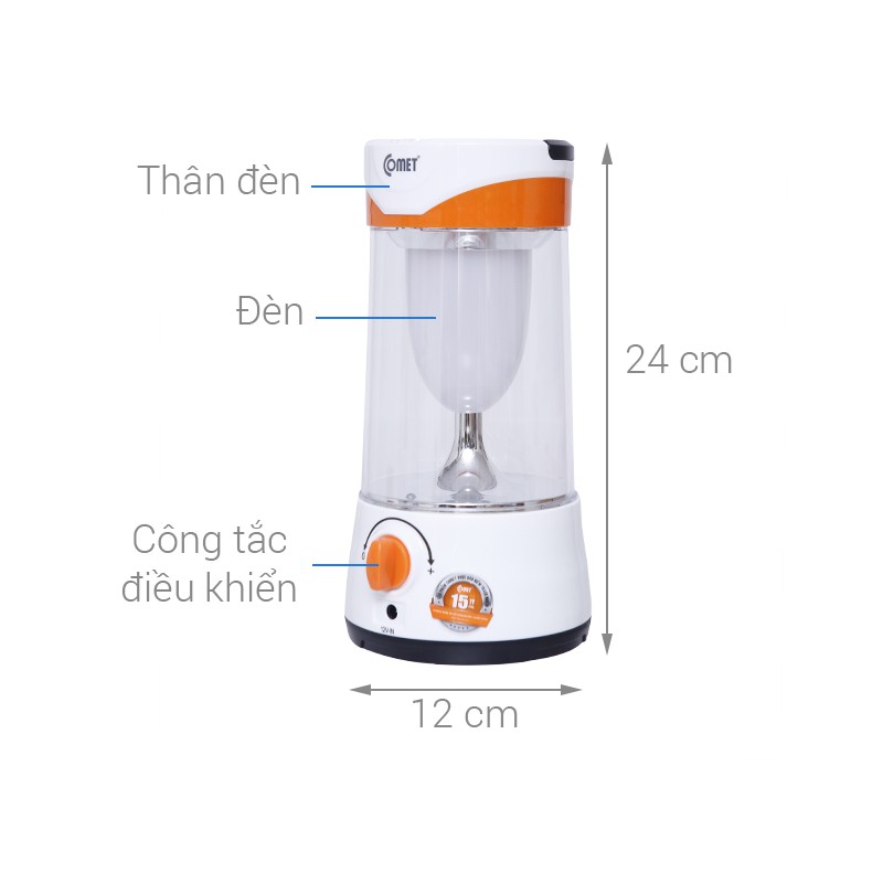 Đèn sạc Comet CRL3103S - Hàng chính hãng