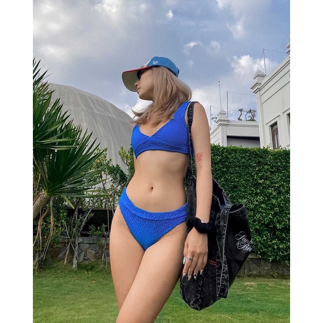 bikini nhún cạp cao( becca)