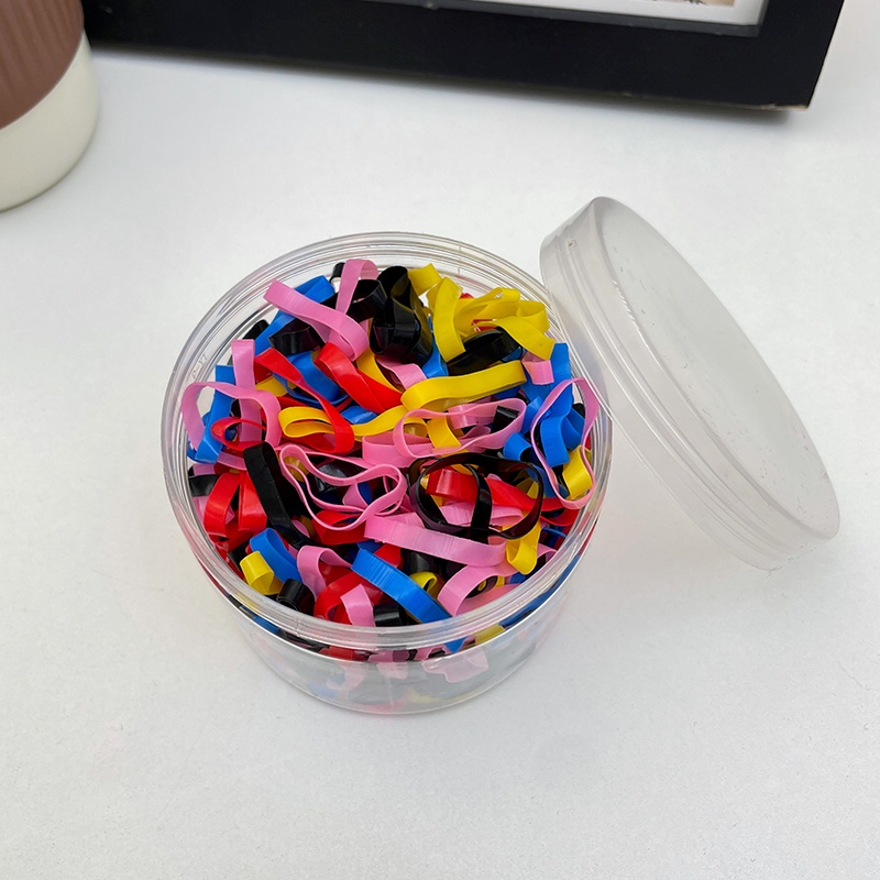 Dây Buộc Tóc Cao Su Màu Đen Cỡ Nhỏ Sử Dụng Một Lần Dành Cho Bạn Nữ