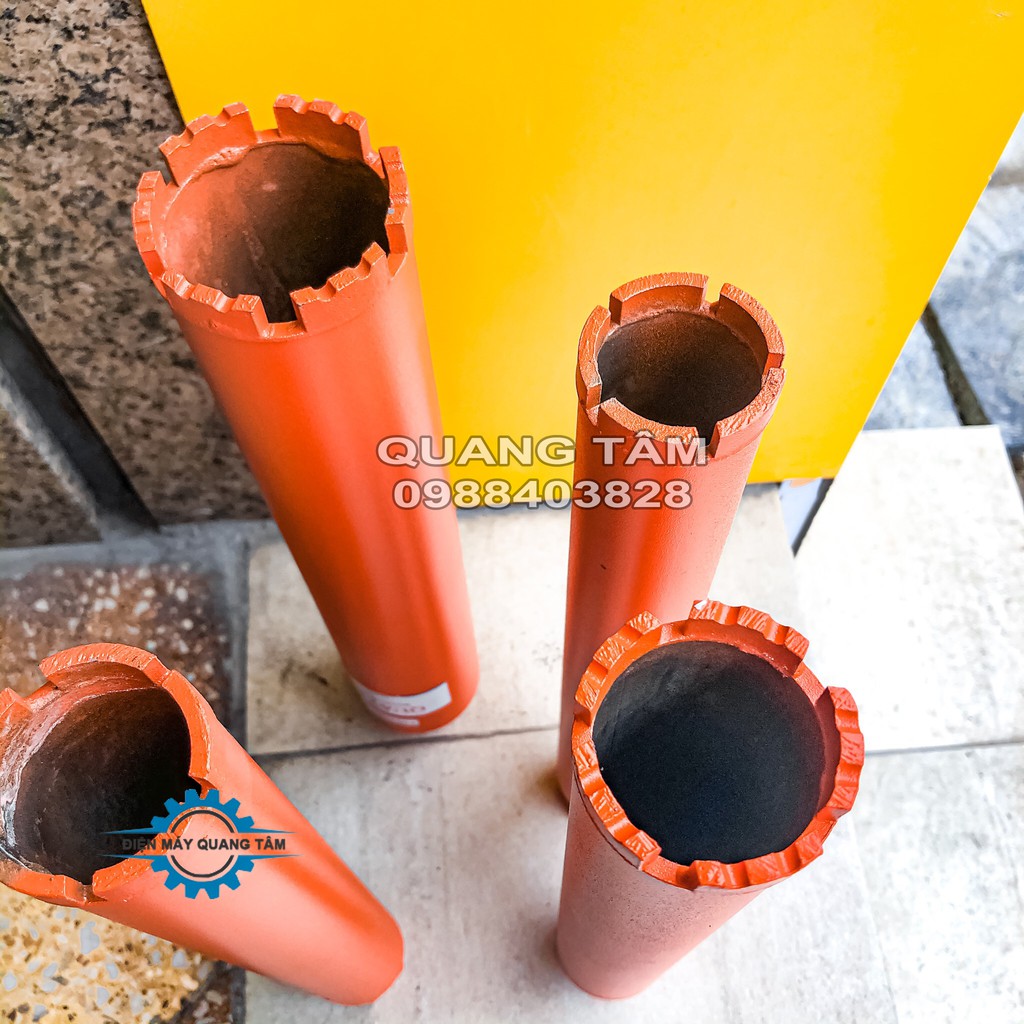 Mũi Khoan Rút Lõi Bê Tông phi từ 40 - 44 - 46 - 51 - 56 - 63 mm x 370mm QUATA