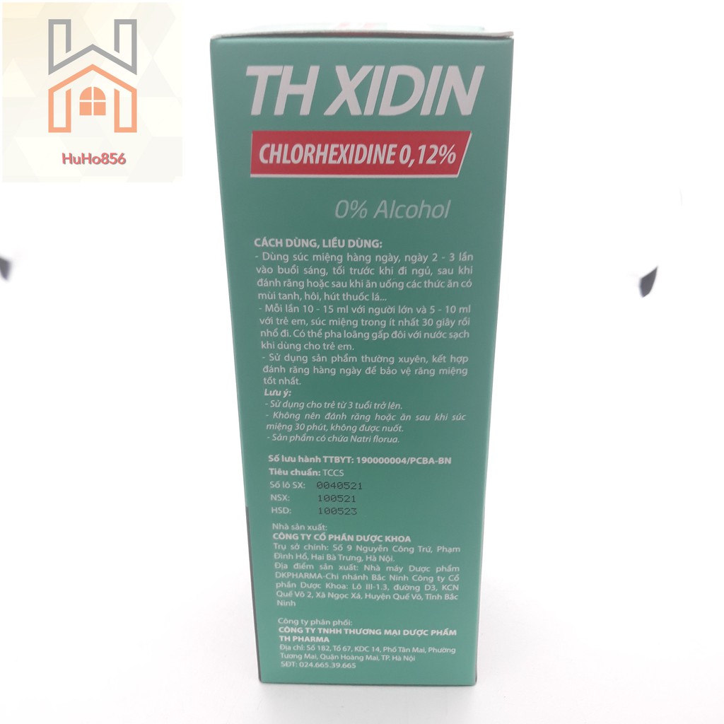 Nước Súc Miệng Họng TH XIDIN - Hỗ Trợ Kháng Khuẩn- 250ml