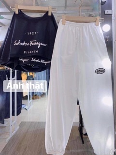 Quần thể thao nỉ ống bo ⭐️⭐️⭐️ ( có áo kèm)
