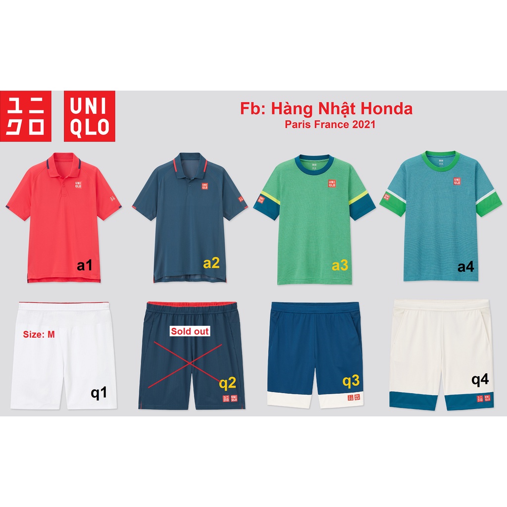 [Hàng Nhật Nội Địa] Áo thể thao Tennis Uniqlo Kei Nishikori 2021