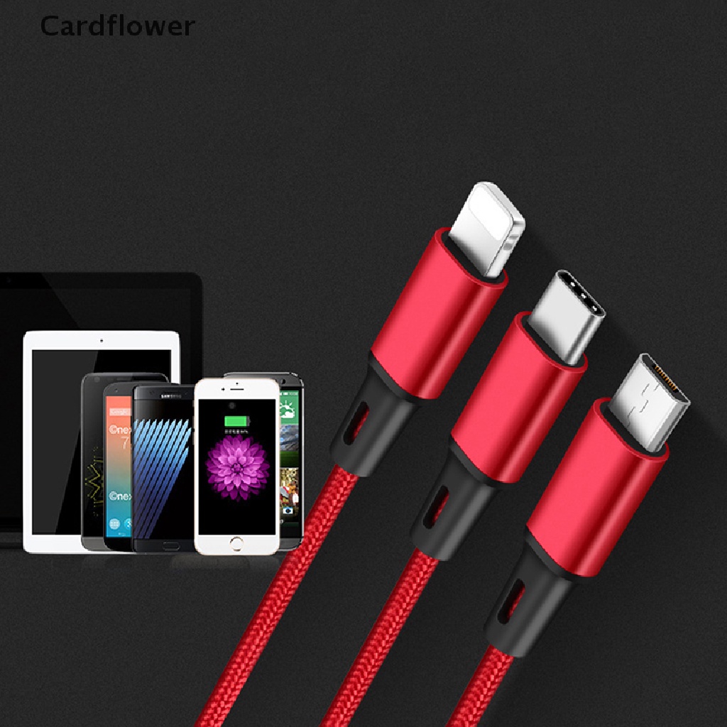 Dây Cáp Sạc Nhanh 3 Trong 1 Loại C Micro USB Đa Năng Dành Cho iPhone