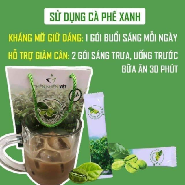 Combo 5 hộp Cafe xanh giảm cân kháng mỡ | BigBuy360 - bigbuy360.vn
