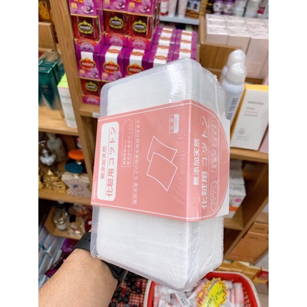 Bông tẩy trang Miniso hộp 1000 miếng