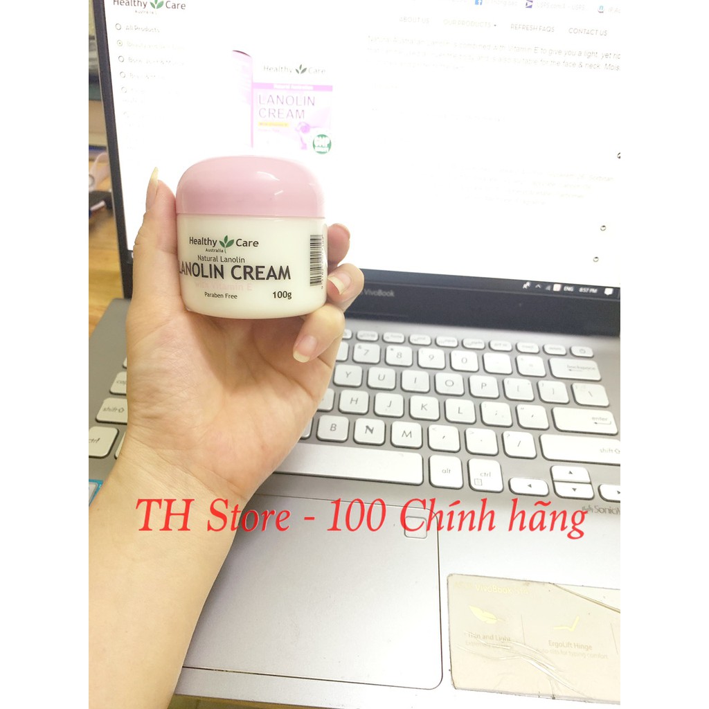 Kem dưỡng ẩm, trắng da nhau thai cừu Healthy Care Lanolin Cream with Vitamin E chính hãng