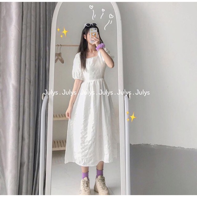 VÁY BỒNG BỀNH MAXI TRẮNG CHẤT ĐẸP | BigBuy360 - bigbuy360.vn