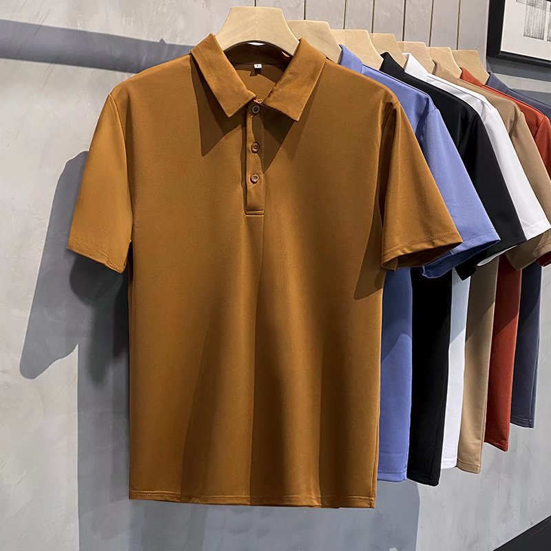 Áo polo Ngắn Tay Màu Trơn Thời Trang Đơn Giản Cho Nam