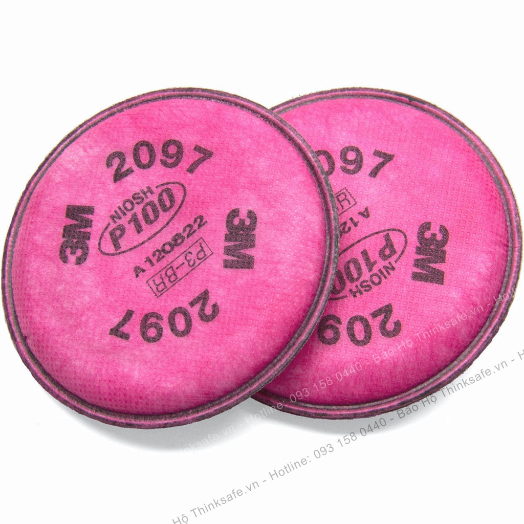 Mặt nạ phòng độc 3M 6200 phin lọc 3M 2097 lọc bụi mịn pm2.5, khói hàn, chống hơi sơn (3m 6200 - 3m 2097) - Thinksafe